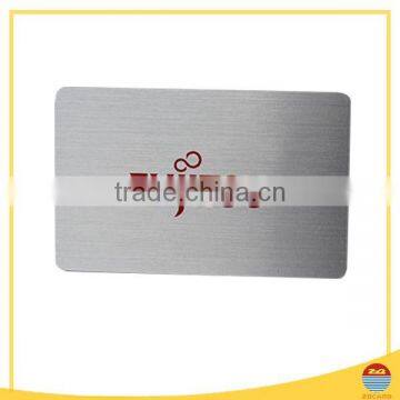 CR80 Silkscreen Printed Mirror Finish Brush Silver Plastic Card