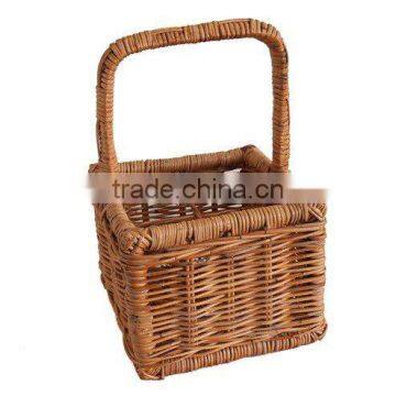 promotional handle wicker wine basket