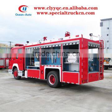 SINOTRUK HOWO 5000liter Water Tank 1000liter Foam Tank Fire Truck for Sale photo-5