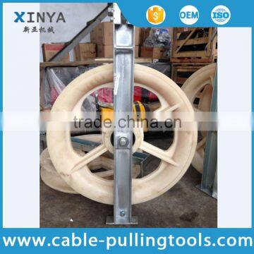 2T Single Wheel Conductor Pulley Nylon Stringing Pulley Block 660mm Diameter