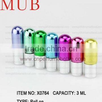 Coloring round roll on perfume bottle glass 3ml 5ml 8ml 10ml