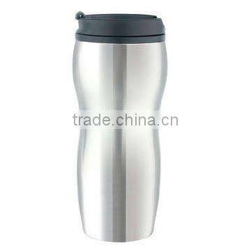 Colorful comfortable striped Auto mug plastic Eco-friendly auto travel cup mug with good friction