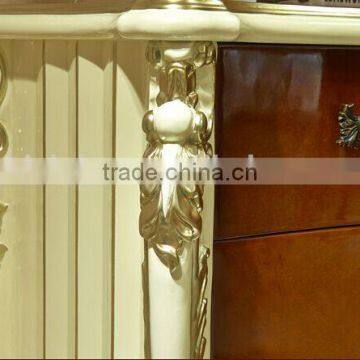 European Style Luxury Shoe Cabinet, Beautiful Painting Wood Carved Shoe Cupboard, Shoe Rack With Drawers (BF01-ML041) photo-3