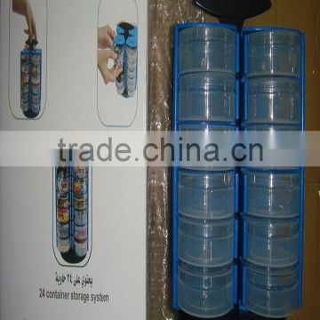 24 Plastic Container Storage System