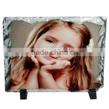 Promotional Rectangular Stone Sublimation Rock Photo Slate For Wedding Gift