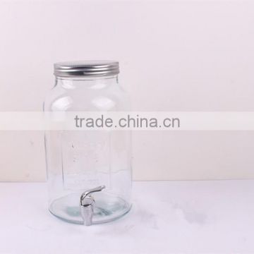 hot selling glass juice dispenser with tap