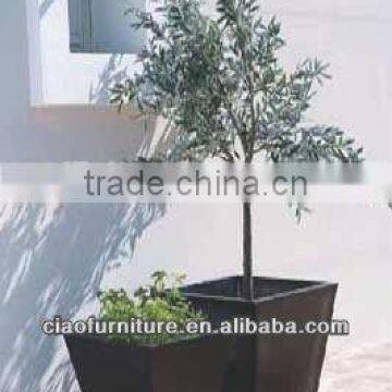 Water Resistant Garden Square Brown Rattan Flower Pot photo-2