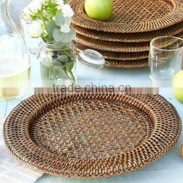 Rattan Charger Plates for Restaurant, Wedding photo-2