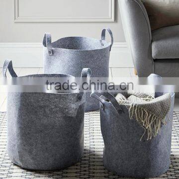 Factory Price With High Quality Eco Friendly Handmade Laundry Bag Felt Non Woven Laundry Basket With Handles China Suppliers photo-2
