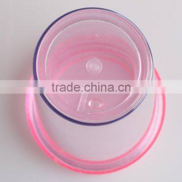 Single Wall Clear Transparent 16oz Plastic Tumbler With Straw And Lids photo-2