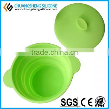 Green Silicone Foldable Pet Bowl