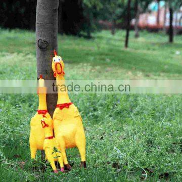 Pet Chicken Classic Funny Sounding Vinyl Guaijiao Pet Dog Toy Trumpet Screaming Chicken 17cm photo-3