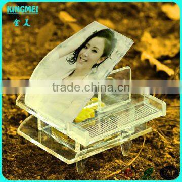 Custom Wholesale Clear Crystal Piano 3D Laser Piano Music Box Gift photo-4