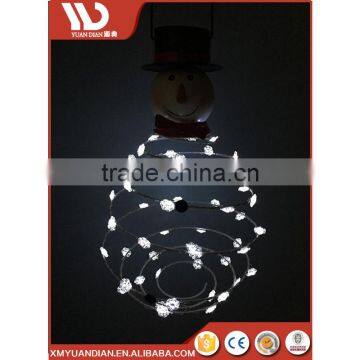 Names Christmas Ornaments Hanging Led Solar Lantern Decoration Snowmen Santa Metal Hanging Light photo-6