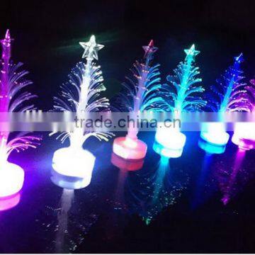 craft artificial LED 7colors changing fiber optic christmas tree decoration