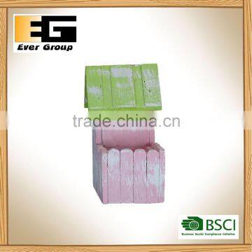 Wood Flower Pot Bird House Garden Planter photo-3