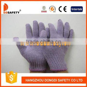 10gauge Violet Cotton Polyester Gloves String Knitted Gloves