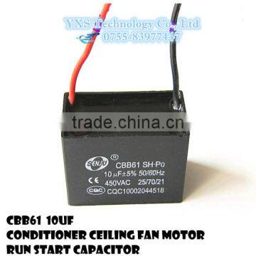 (10pcs/lot) CBB Capacitors 10uF AC 450V Motor Running Metallized Capacitor CBB61 Discount 50 In stock~