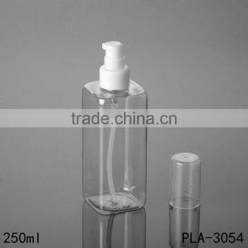 250ml Clear Square Plastic Bottle Hot Sale Plastic Pet Square Bottle Plastic Bottles on Sale With Pump photo-2