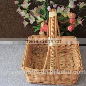 Storage Willow Basket With Handles Convenient For Picnic photo-3