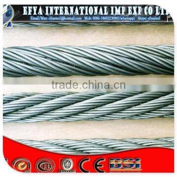 Construction Application and AISI,ASTM,BS,DIN,GB,JIS Standard 8x19 elevator steel wire rope