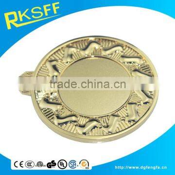 Gold Metal Medal With 3 colors Ribbon