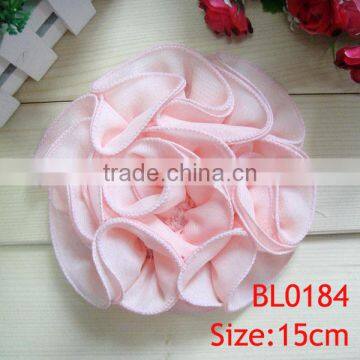 15CM large pink chiffon flower of clothing accessories