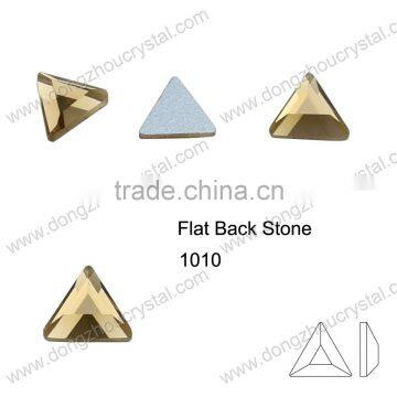 DZ-1010 triangle shape flat back crystal glass stones for jewelry making