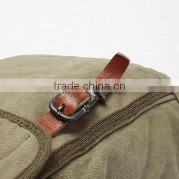 Unisex,Vintage Casual Cotton Canvas Leather Backpack Rucksack Bookbag ,Lagtop Bag Computer Bag For Men & Women photo-4