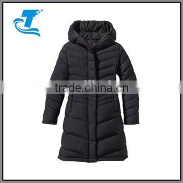 Shinny Long Girl Down Jacket With Hooded