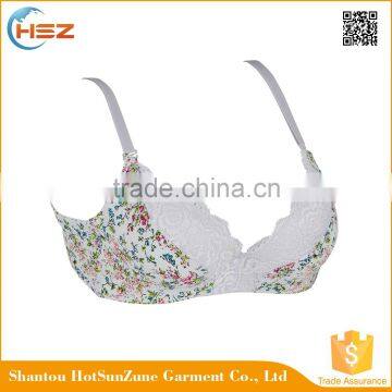HSZ-58071 Top Brand Women Sexy Bra Underwear Printing Design For Ladies Extreme Push Up Bras