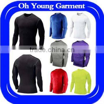 Men Sports Gym Wear Athletic Compression Thermal Base Layers Gear Under Tee Tops Sportwear Marathon T-Shirts