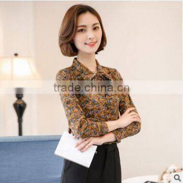 New Models Blouses Fashion Elegant Office Blouse Work Wear Loose Printed Women Formal Tops and Blouses photo-5
