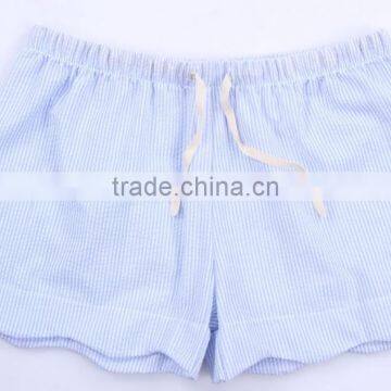 Monogrammed Shorts Seersucker Scalloped Lounge Shorts photo-4