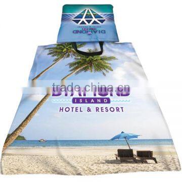 Full Color Sublimated Towel Bag - measures 28" x 58", towel folds out from bag and comes with your designs