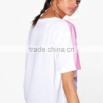 Custom Sublimated Rugby Sports Wear for Girl 2018 Trend Pink Print t Shirt photo-5