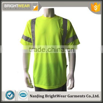 High performance short sleeve 3M8712 tapes Lime reflective t-shirt