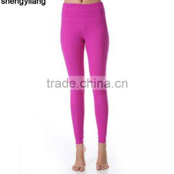 Toning Belly in Tall Waist Tight Yoga Ninth Pants 85% Polyester + 15% Spandex Women Wholesale Yoga Pants photo-3