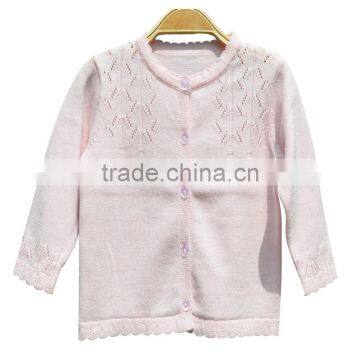 Wholesale Long Sleeves Round Neck High Quality Girl Sweater Cardigan photo-2