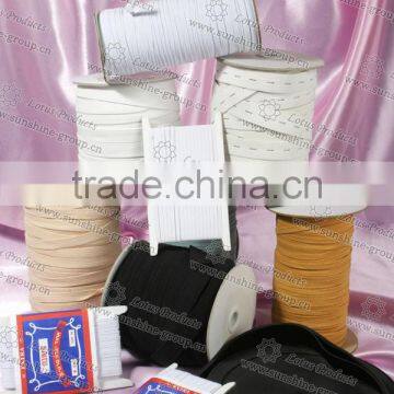 Hot Selling Rubber/ Spandex Elastic Tape Braided Elastic