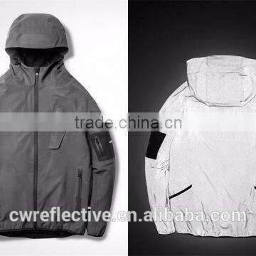 Wholesale Sun Black Stretch Fleece Retro Reflective Fabric Iridescent photo-5