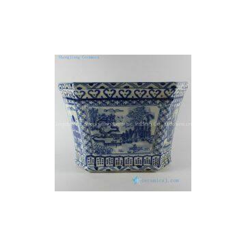 D34.5CM Blue and White Planter