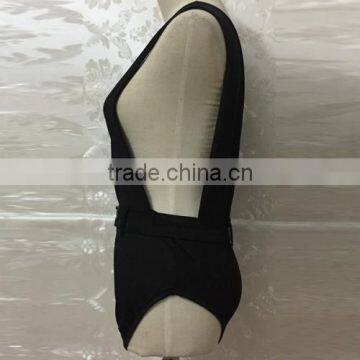 New Milk Silk One-piece Swimsuit backless & different size for choice dyed black 74574