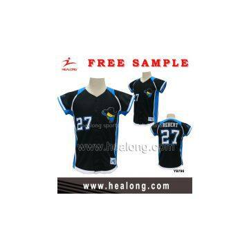 Healong Blue and Black Color Rugby Jersey