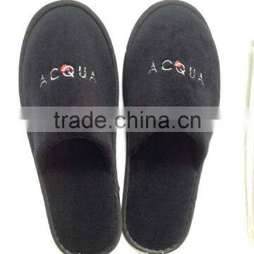 Top quality black slippers for hotel use disposable slippers