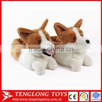 Lovely corgi animal shaped indoor dog slippers