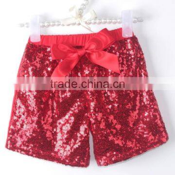 2015 new arrival trendy red glitter toddler girls summer shorts M5062403