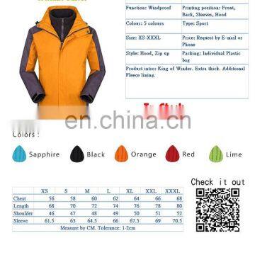 Hot sales New Custom Sporty Hiking Technical Jacket without head with different color