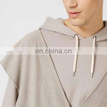 Grey Front And Back Wrap Over Design Hoodie photo-3