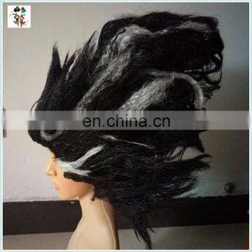 Ladies Fancy Dress Fabulous Black Devil Halloween Party Wigs HPC-0079
